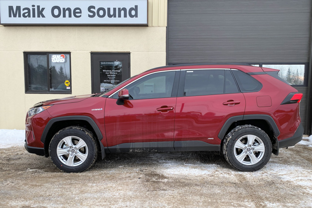 Toyota 2020 Rav4 with professional window tint in North Bay